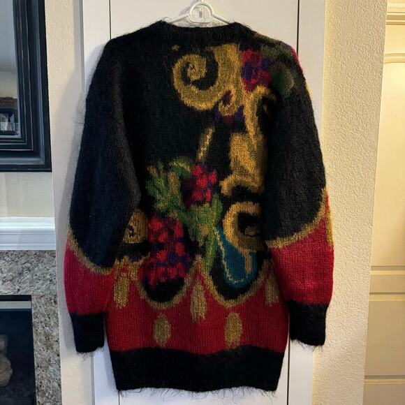 Collections by Michelle Stuart Hand Knit Mohair Wool Oversized Cardigan Small - Picture 2 of 6